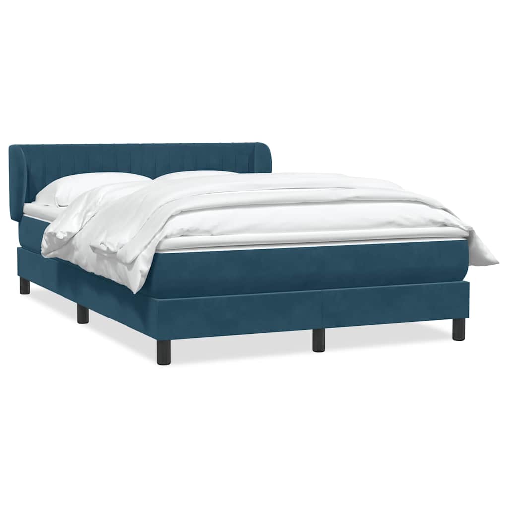 Boxspring met matras fluweel donkerblauw 160x210 cm is nu te koop bij PeponiXL, paradijselijk wonen!