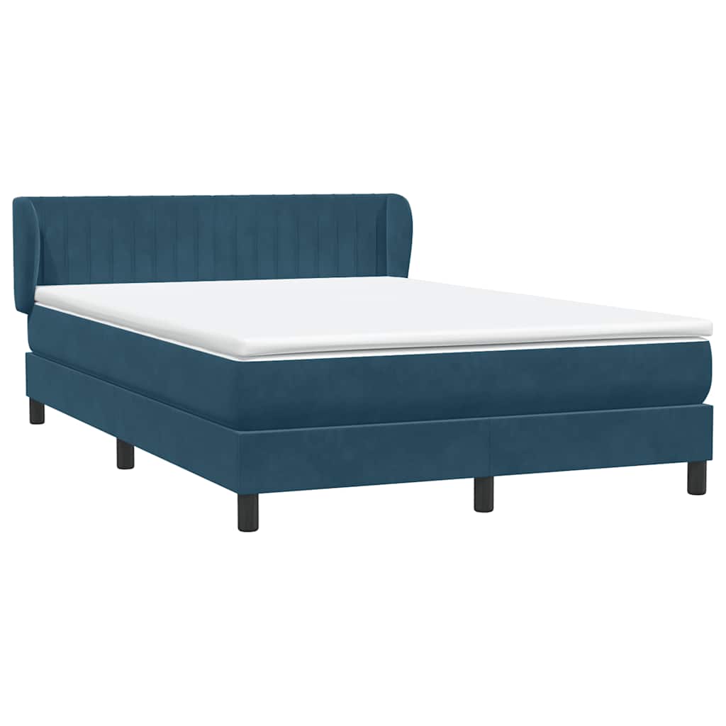 Boxspring met matras fluweel donkerblauw 160x210 cm is nu te koop bij PeponiXL, paradijselijk wonen!