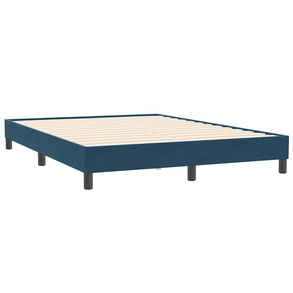 Boxspring met matras fluweel donkerblauw 160x210 cm is nu te koop bij PeponiXL, paradijselijk wonen!