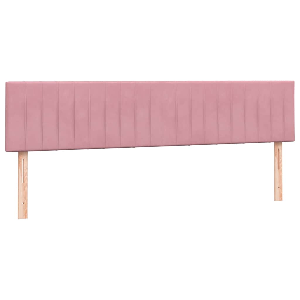 Boxspringbed met matrassen 180x220 cm fluweel roze