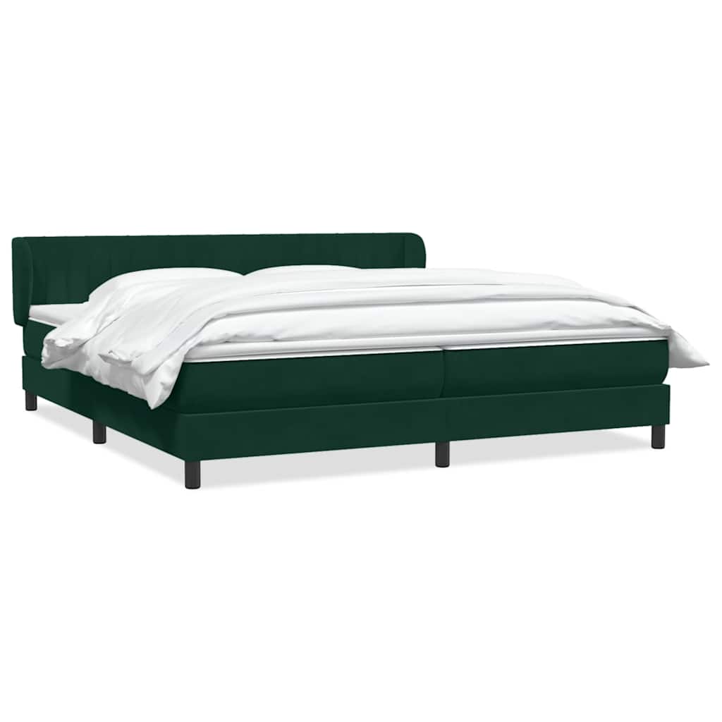 Boxspringbed met matrassen 200x220 cm fluweel donkergroen