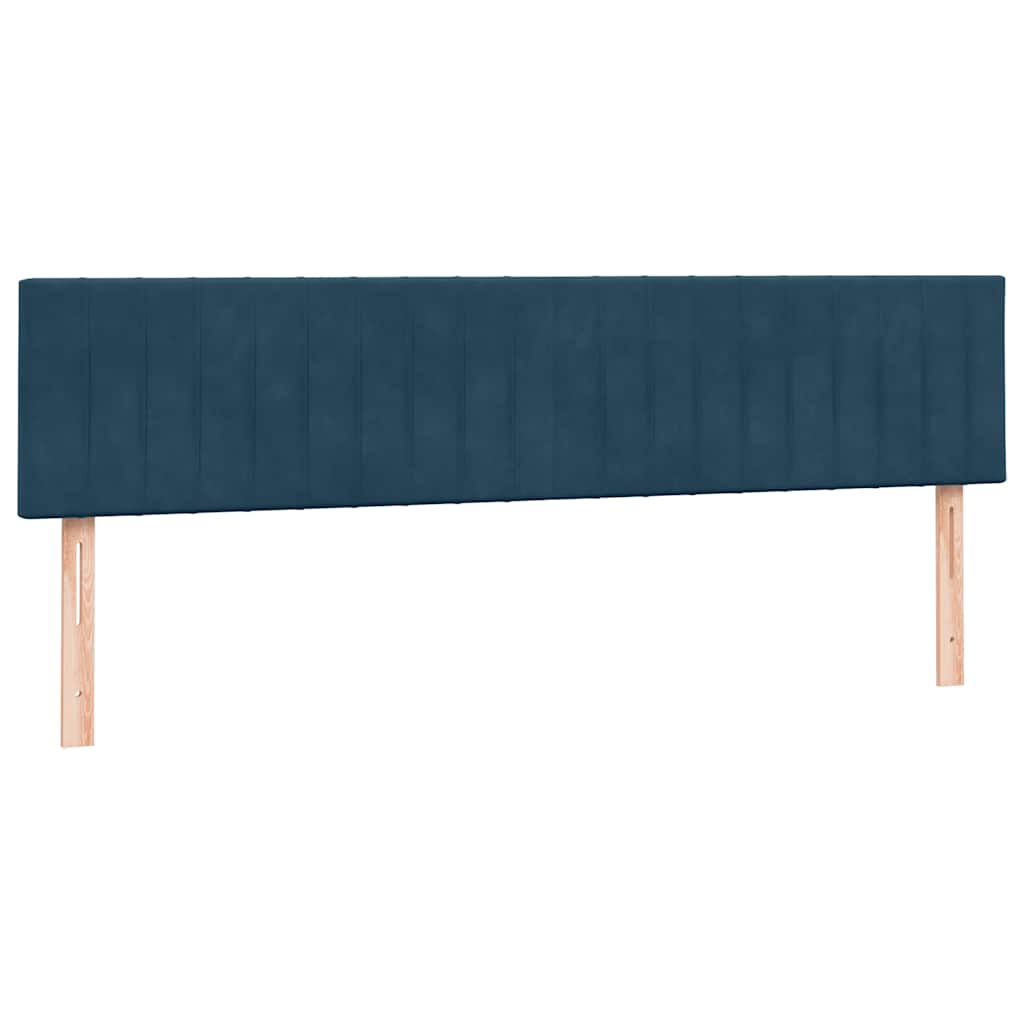 Boxspringbed met matrassen 200x220 cm fluweel donkerblauw
