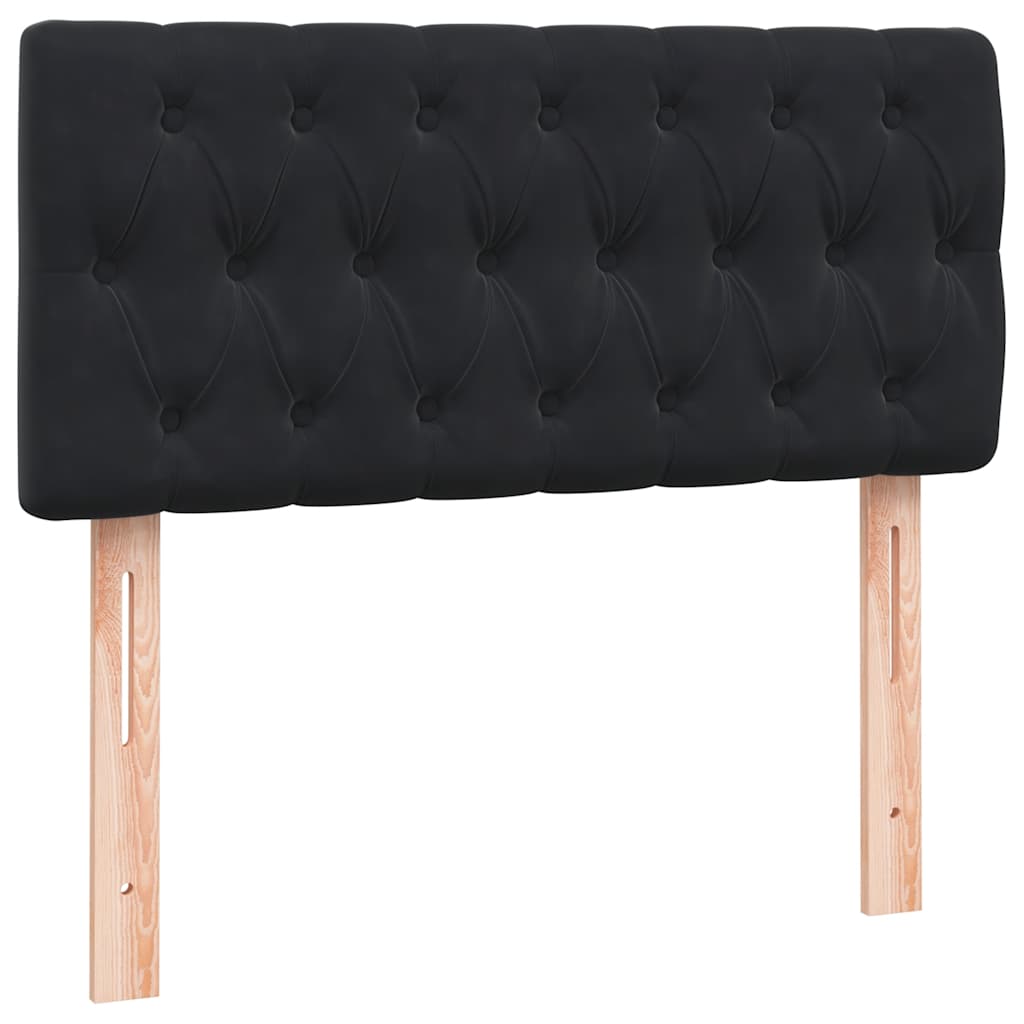 Boxspring met matras fluweel zwart 80x210 cm