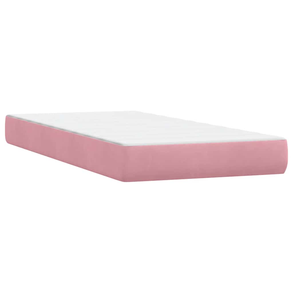Boxspring met matrassen fluweel roze 180x210 cm is nu te koop bij PeponiXL, paradijselijk wonen!