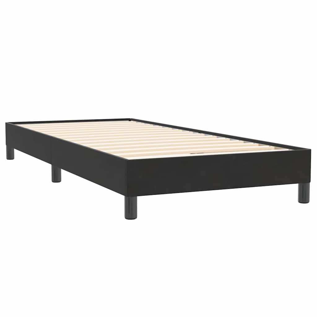 Boxspring met matras fluweel zwart 80x220 cm is nu te koop bij PeponiXL, paradijselijk wonen!