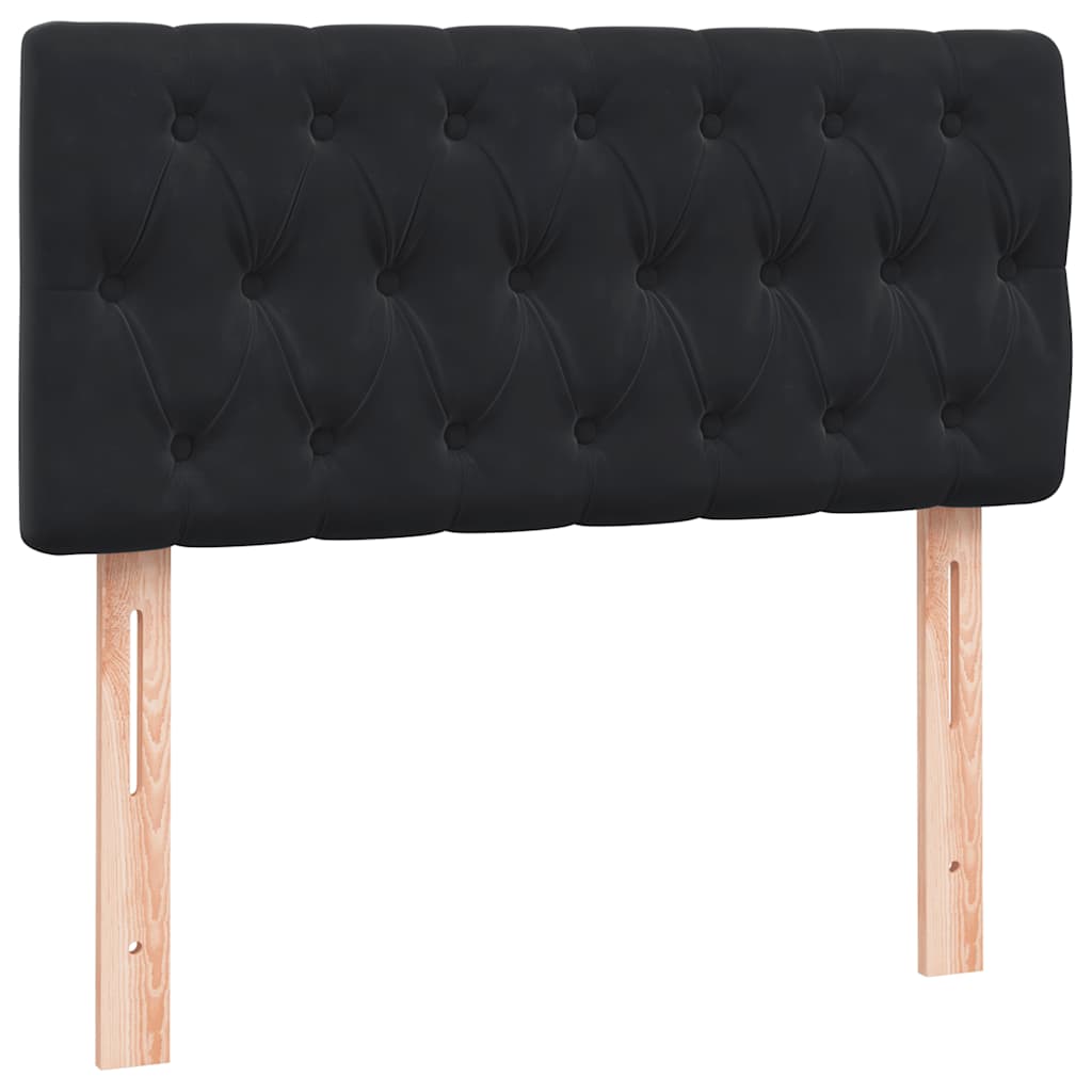 Boxspring met matras fluweel zwart 80x220 cm is nu te koop bij PeponiXL, paradijselijk wonen!