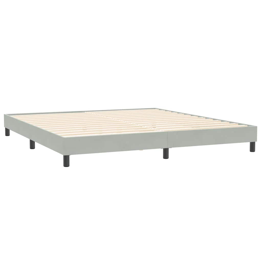 Boxspringbed met matrassen 180x220 cm fluweel lichtgrijs