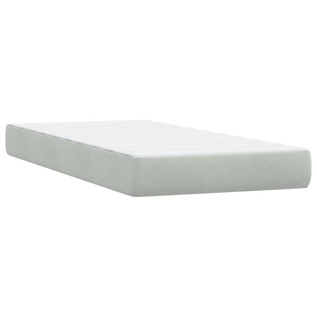 Boxspringbed met matrassen 180x220 cm fluweel lichtgrijs