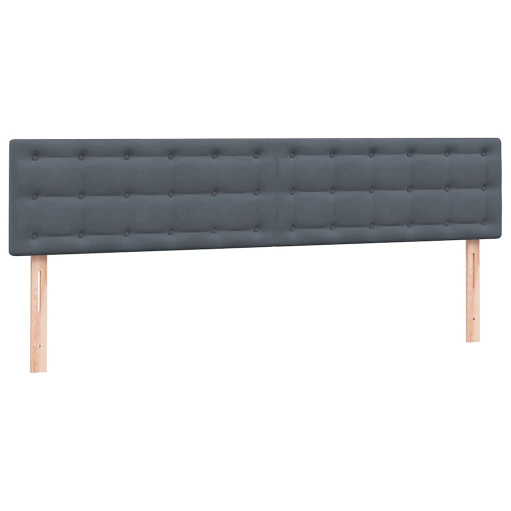 Boxspringbed met matrassen 180x220 cm fluweel donkergrijs is nu te koop bij PeponiXL, paradijselijk wonen!