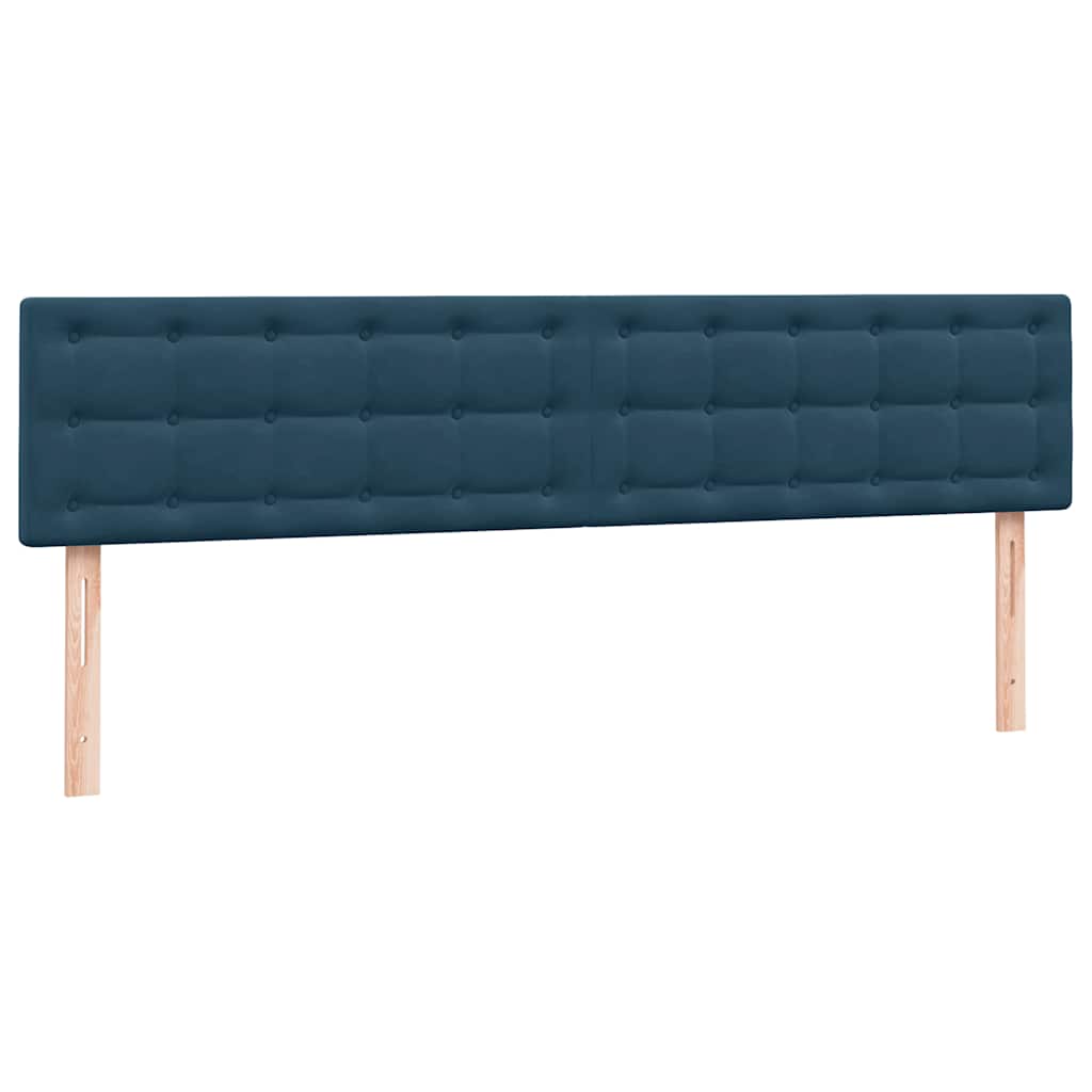 Boxspringbed met matrassen 180x220 cm fluweel donkerblauw is nu te koop bij PeponiXL, paradijselijk wonen!