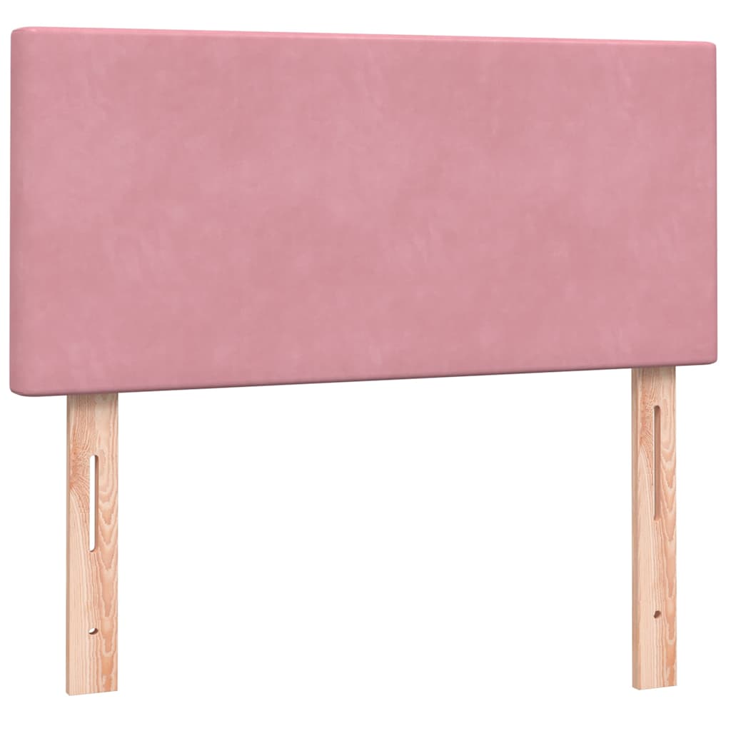 Boxspring met matras fluweel roze 90x210 cm is nu te koop bij PeponiXL, paradijselijk wonen!