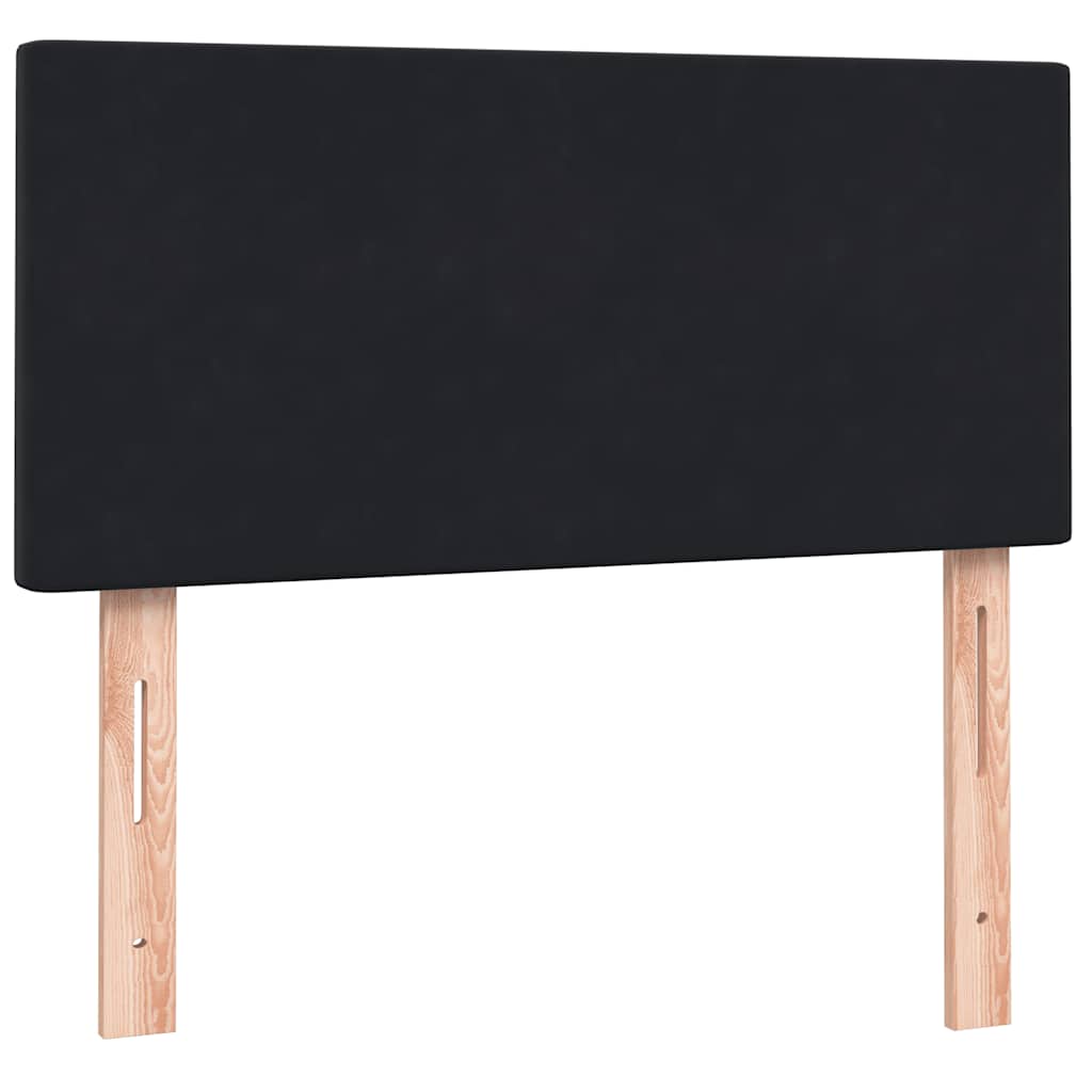 Boxspring met matras fluweel zwart 100x210 cm