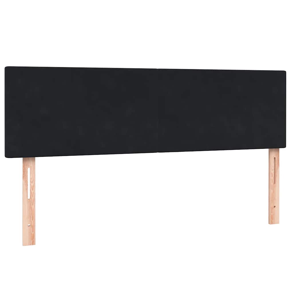 Boxspring met matras fluweel zwart 140x210 cm
