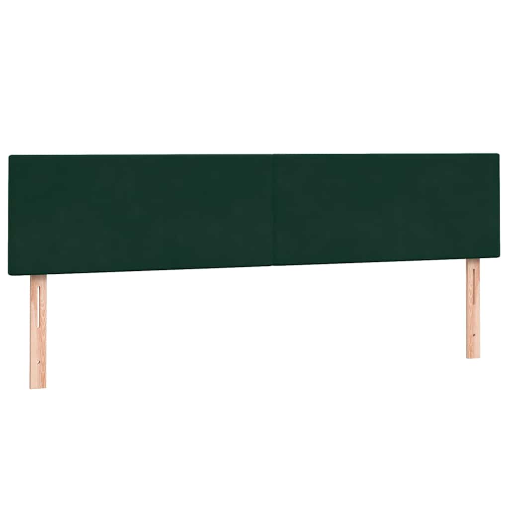 Boxspring met matras fluweel donkergroen 180x210 cm