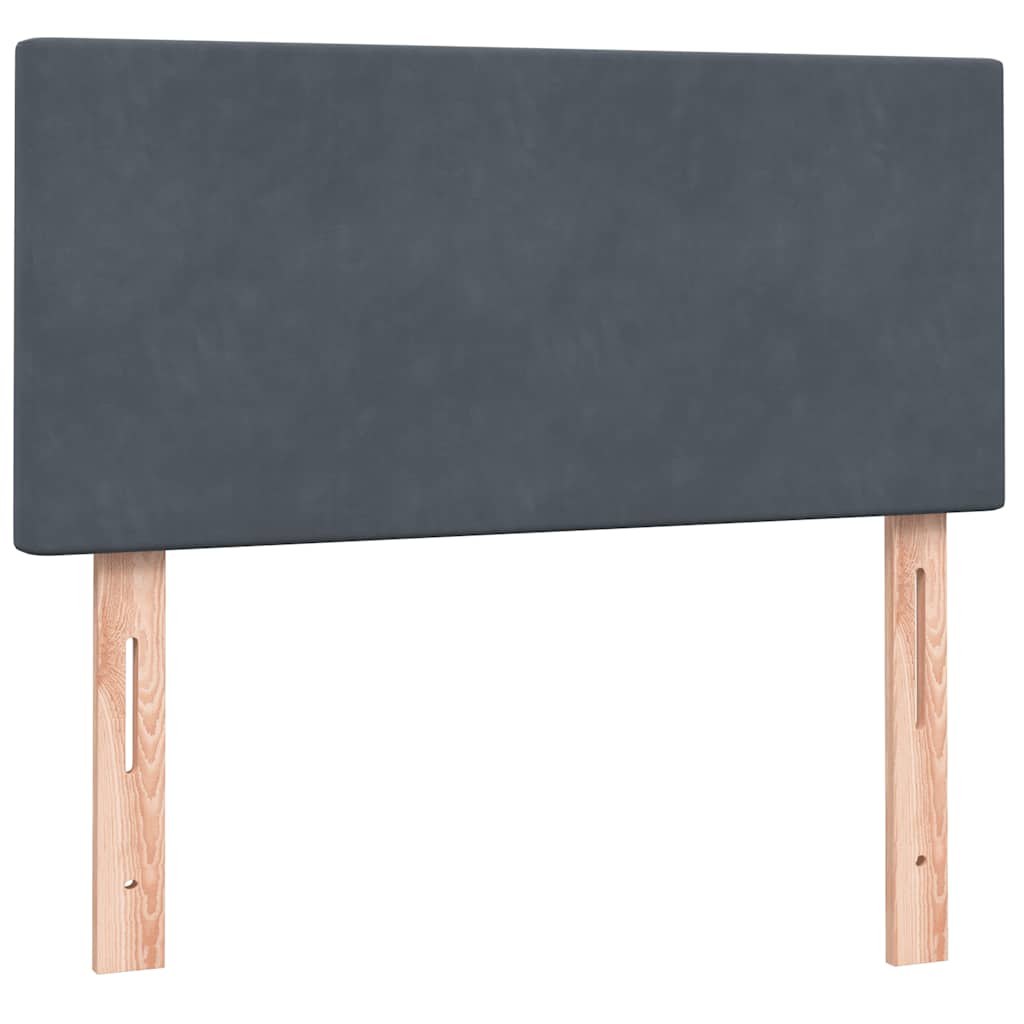 Boxspring met matras fluweel donkergrijs 80x220 cm is nu te koop bij PeponiXL, paradijselijk wonen!