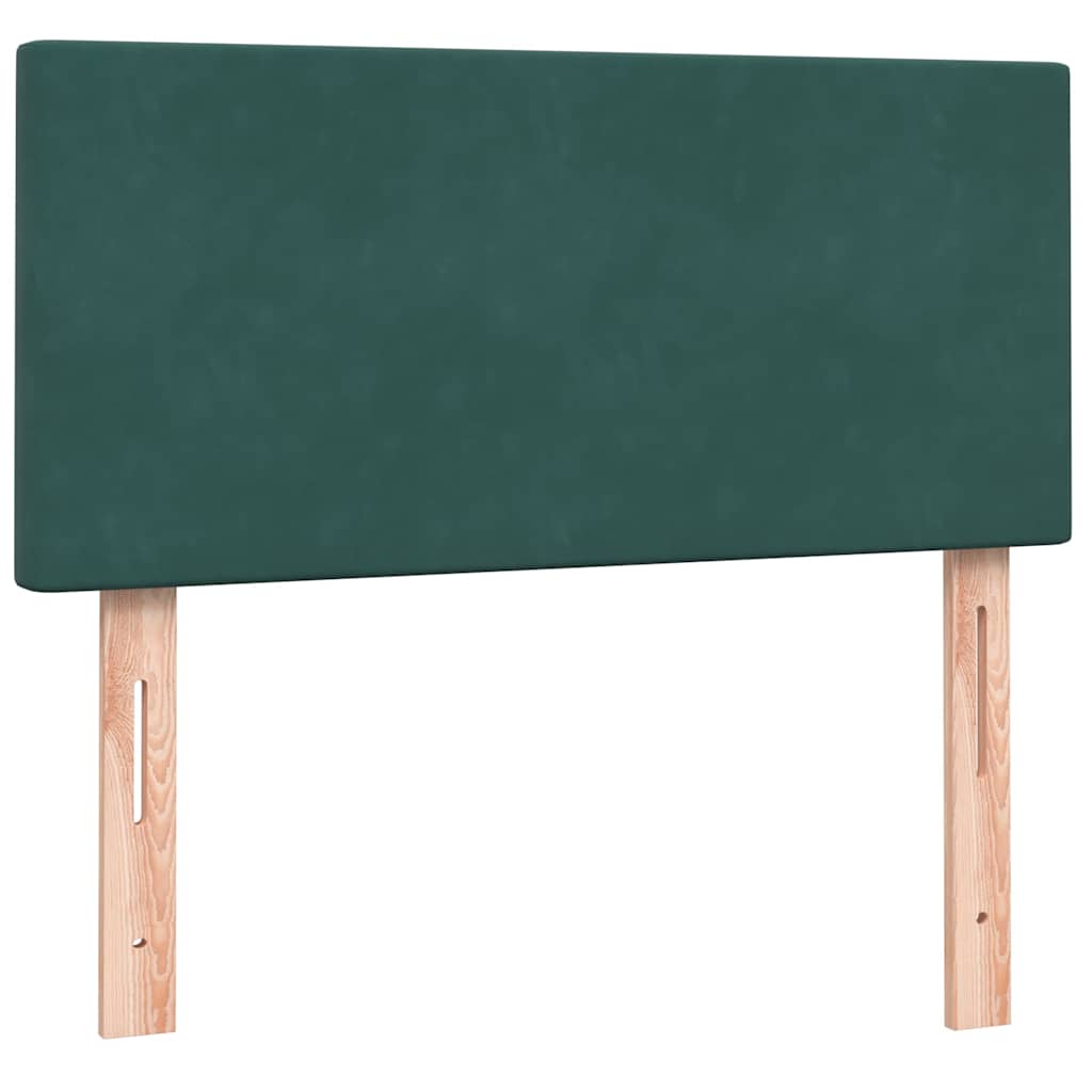 Boxspring met matras fluweel donkergroen 80x220 cm is nu te koop bij PeponiXL, paradijselijk wonen!