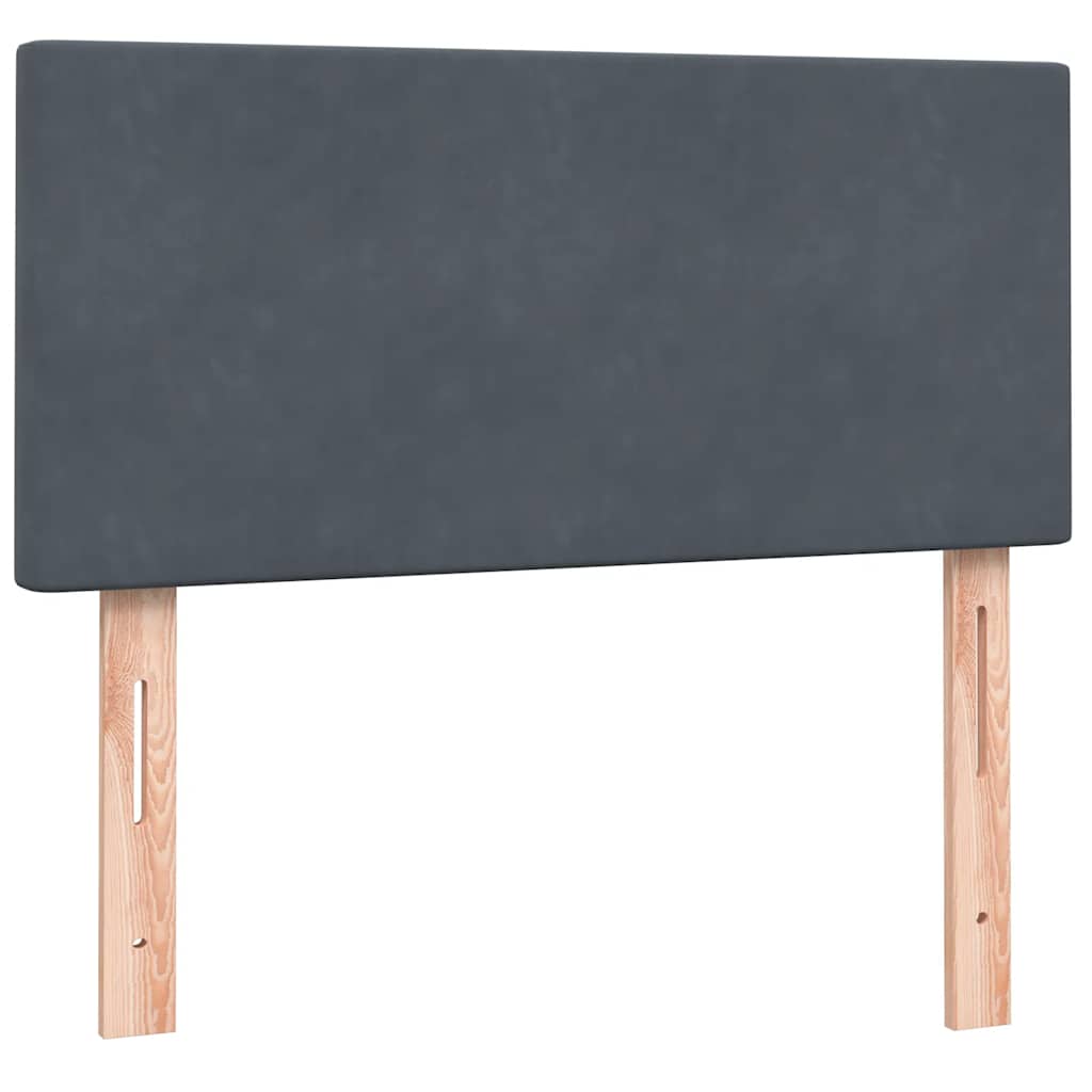 Boxspring met matras fluweel donkergrijs 90x220 cm is nu te koop bij PeponiXL, paradijselijk wonen!
