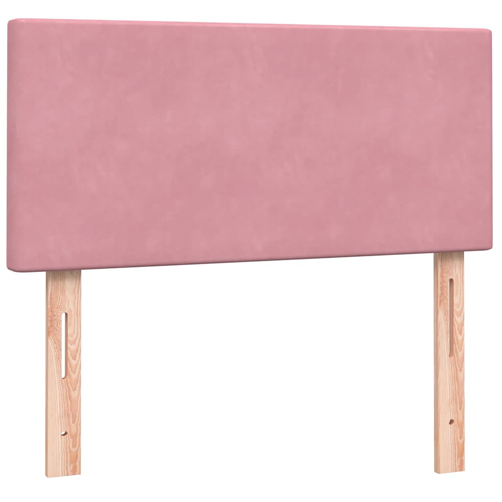 Boxspring met matras fluweel roze 90x220 cm is nu te koop bij PeponiXL, paradijselijk wonen!
