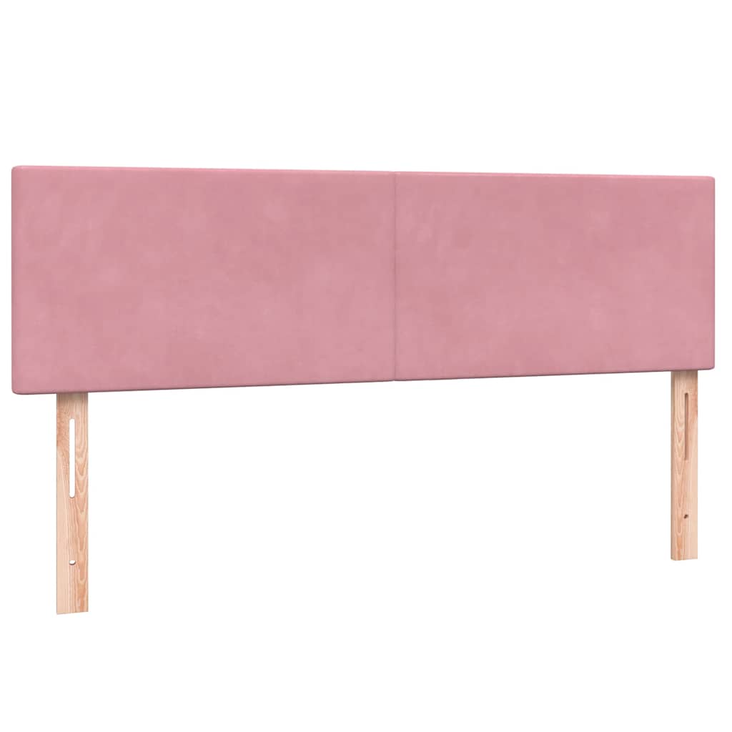 Boxspring met matras fluweel roze 140x220 cm is nu te koop bij PeponiXL, paradijselijk wonen!