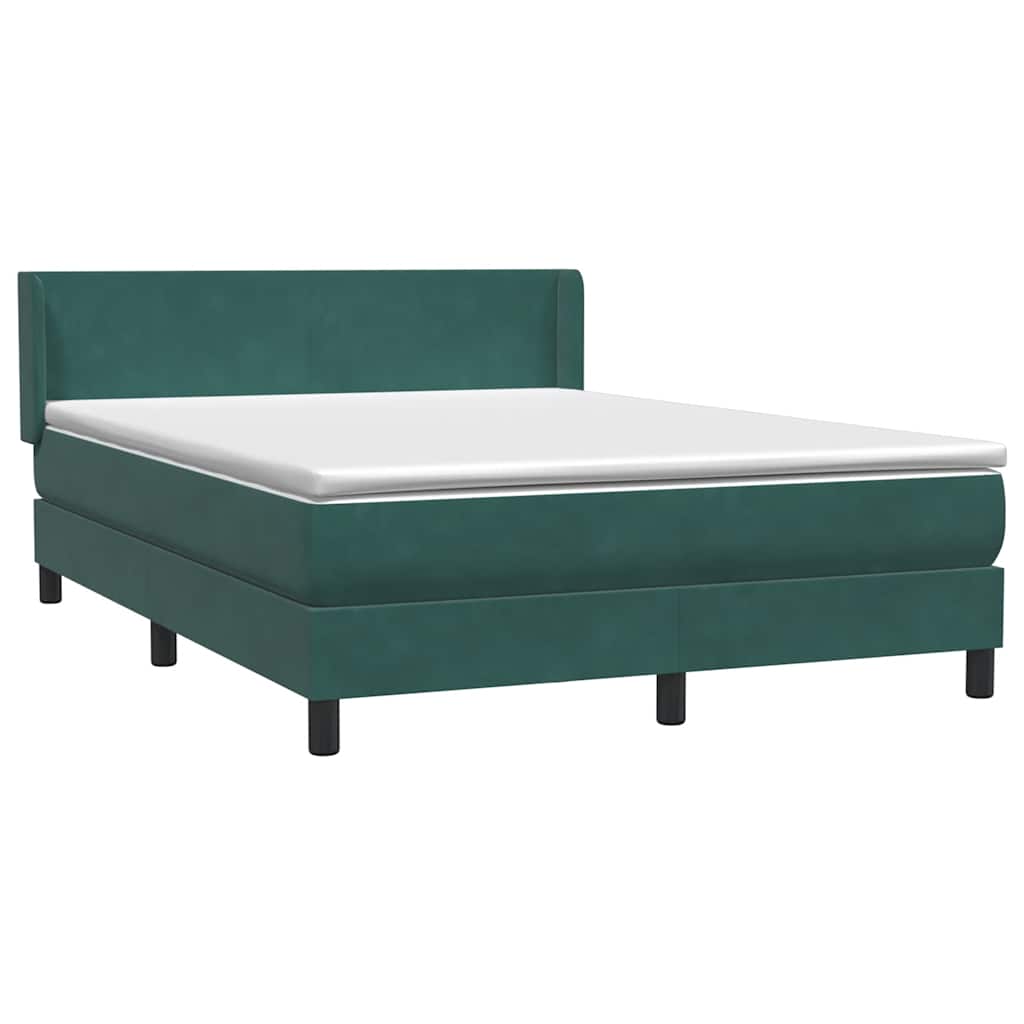 Boxspring met matras fluweel donkergroen 160x220 cm is nu te koop bij PeponiXL, paradijselijk wonen!