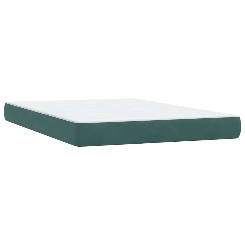 Boxspring met matras fluweel donkergroen 160x220 cm is nu te koop bij PeponiXL, paradijselijk wonen!