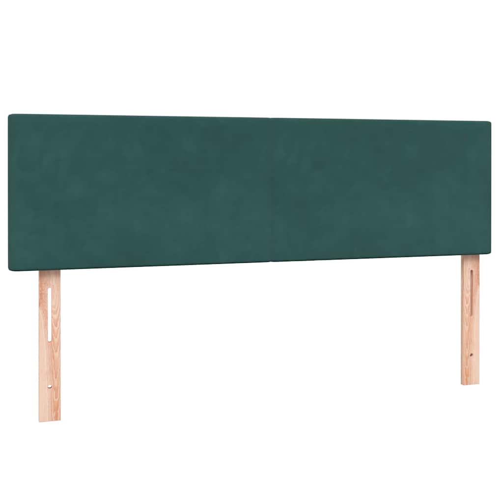 Boxspring met matras fluweel donkergroen 160x220 cm is nu te koop bij PeponiXL, paradijselijk wonen!