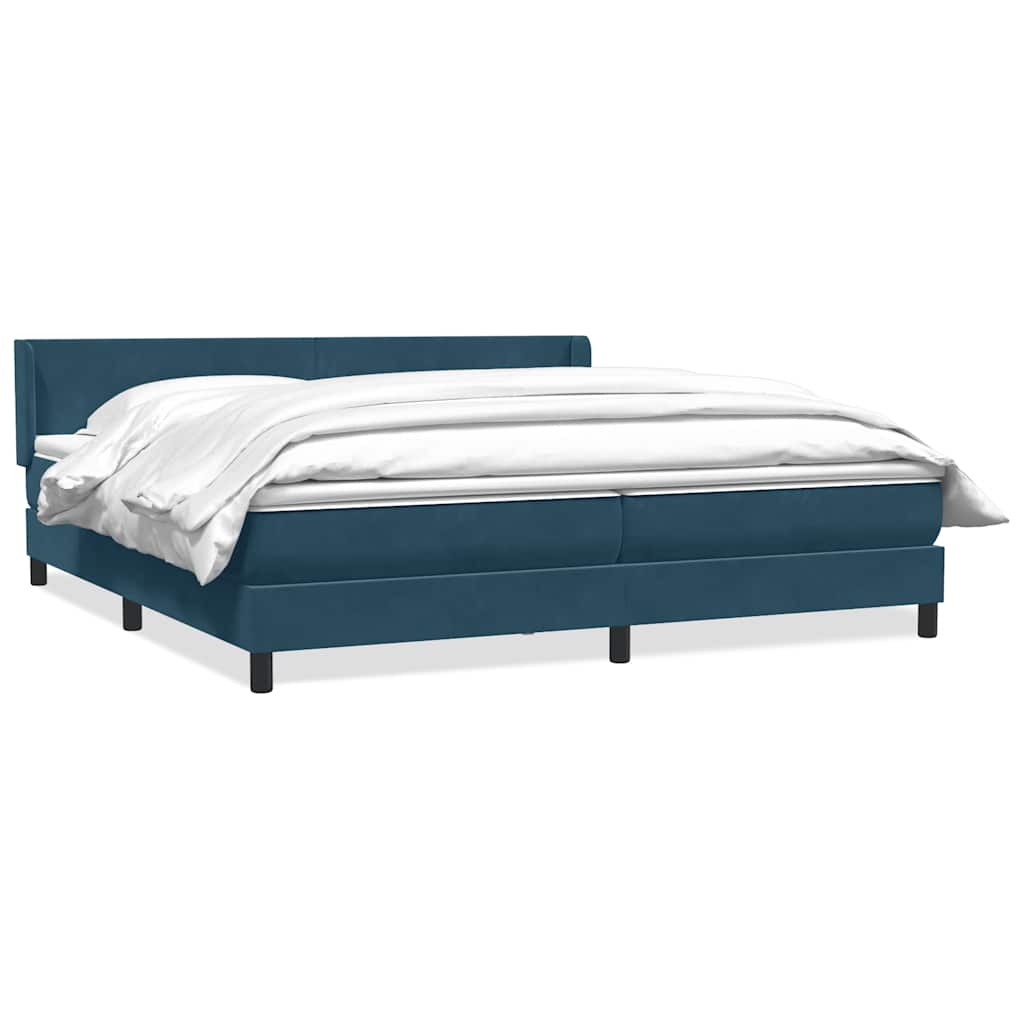 Boxspring met matras fluweel donkerblauw 180x220 cm is nu te koop bij PeponiXL, paradijselijk wonen!