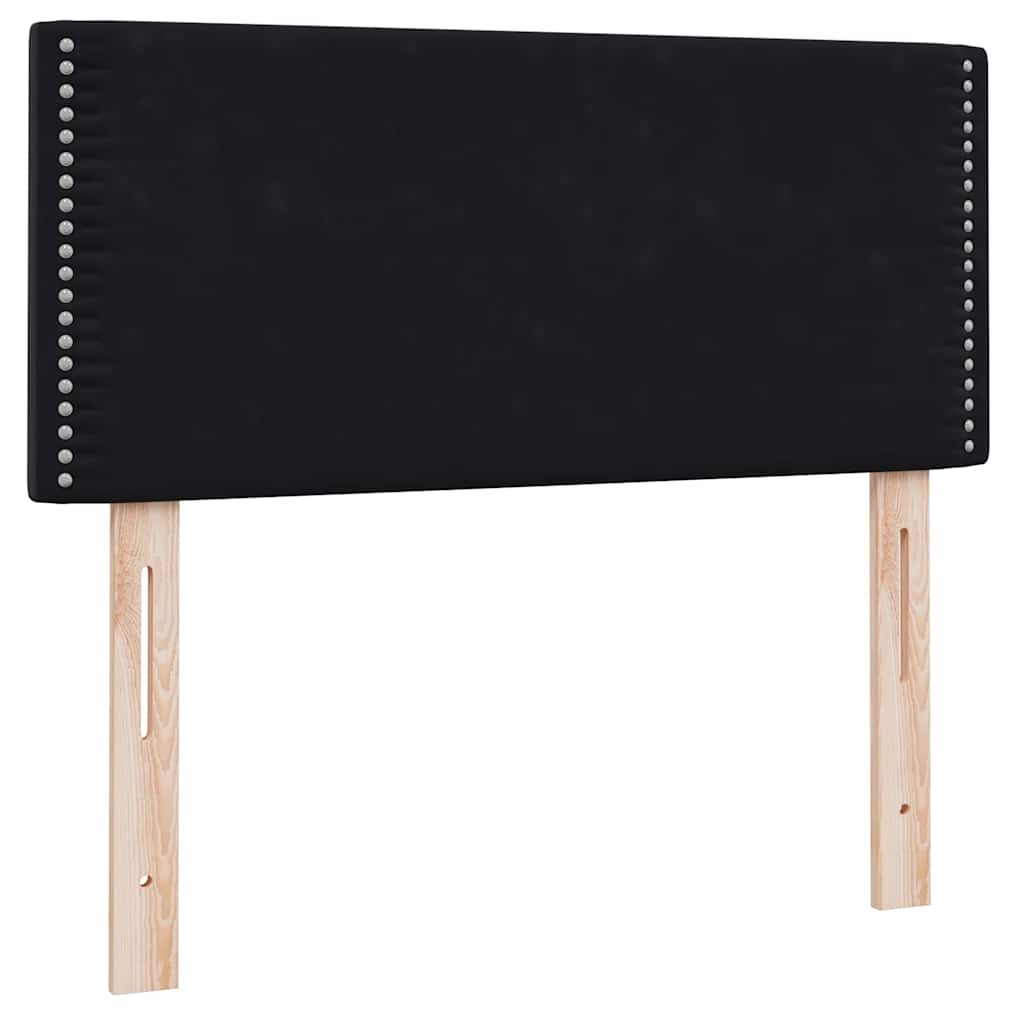 Boxspring met matras fluweel zwart 90x210 cm is nu te koop bij PeponiXL, paradijselijk wonen!