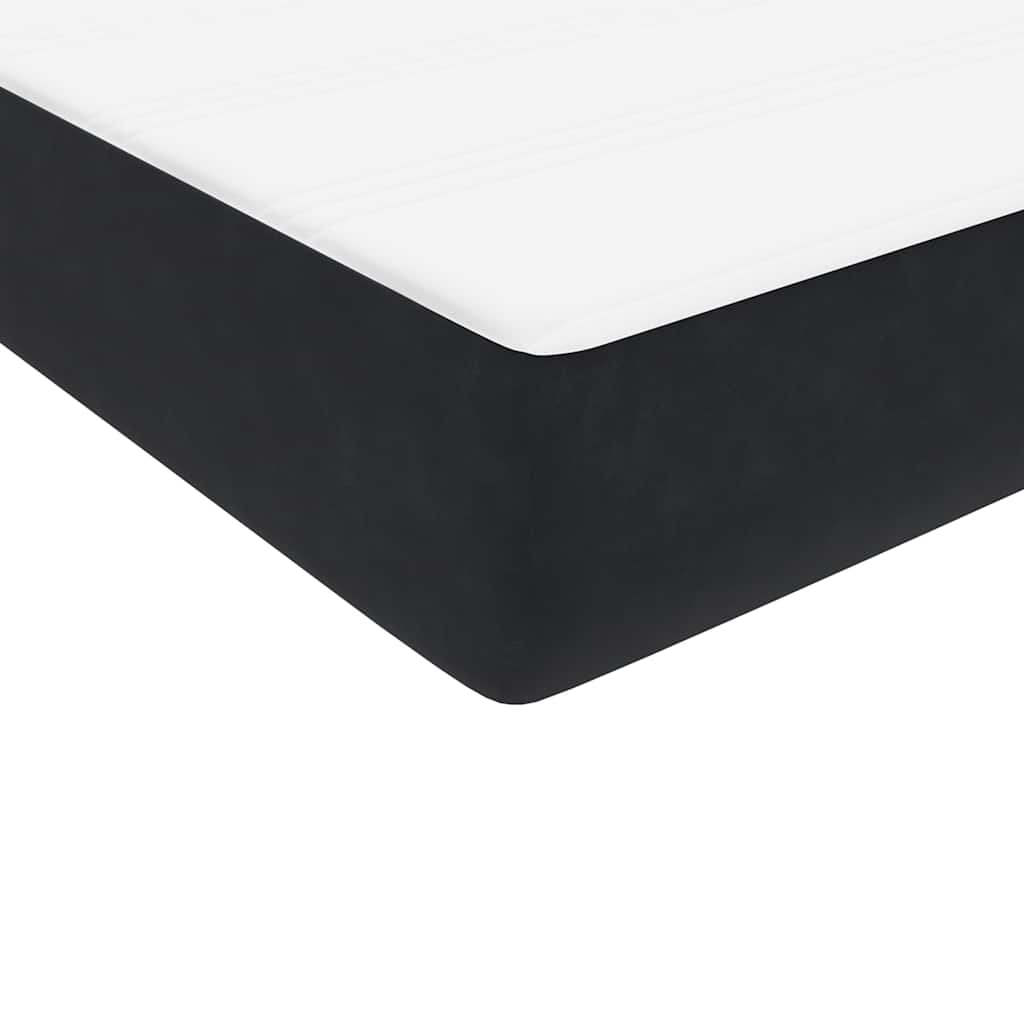 Boxspring met matras fluweel zwart 90x210 cm is nu te koop bij PeponiXL, paradijselijk wonen!