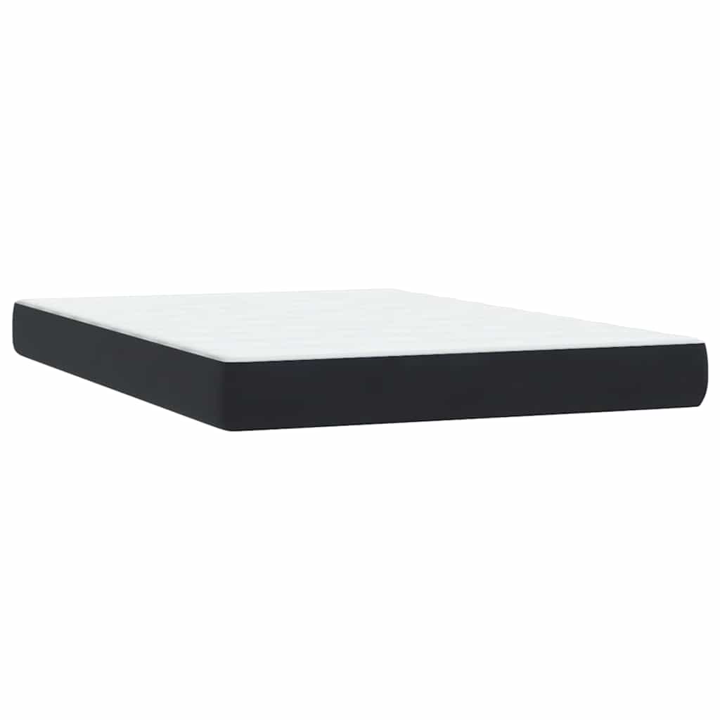 Boxspring met matras fluweel zwart 140x210 cm