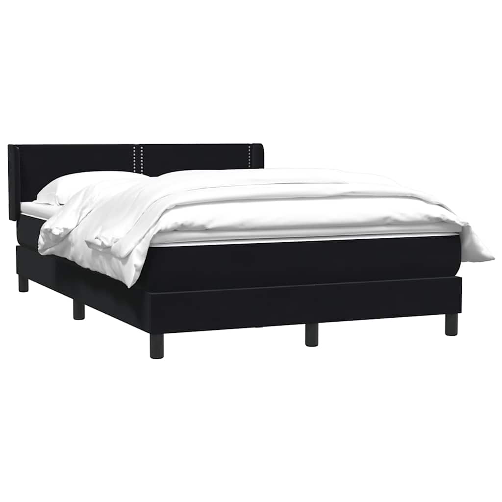 Boxspring met matras fluweel zwart 160x210 cm is nu te koop bij PeponiXL, paradijselijk wonen!
