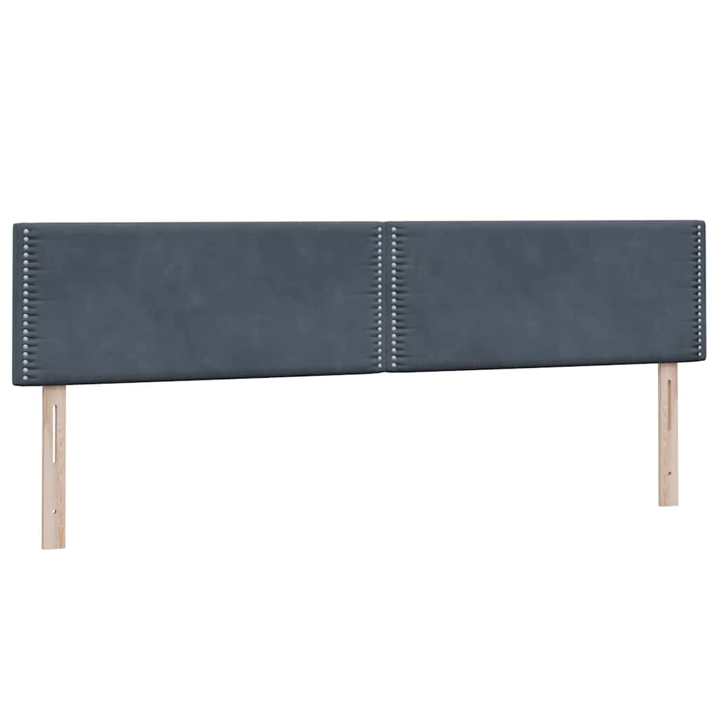 Boxspring met matras fluweel donkergrijs 180x210 cm