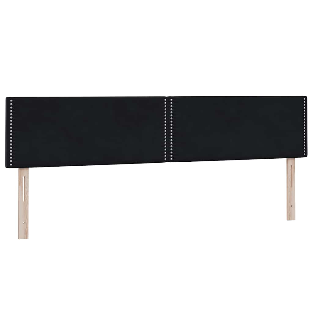 Boxspring met matras fluweel zwart 180x210 cm