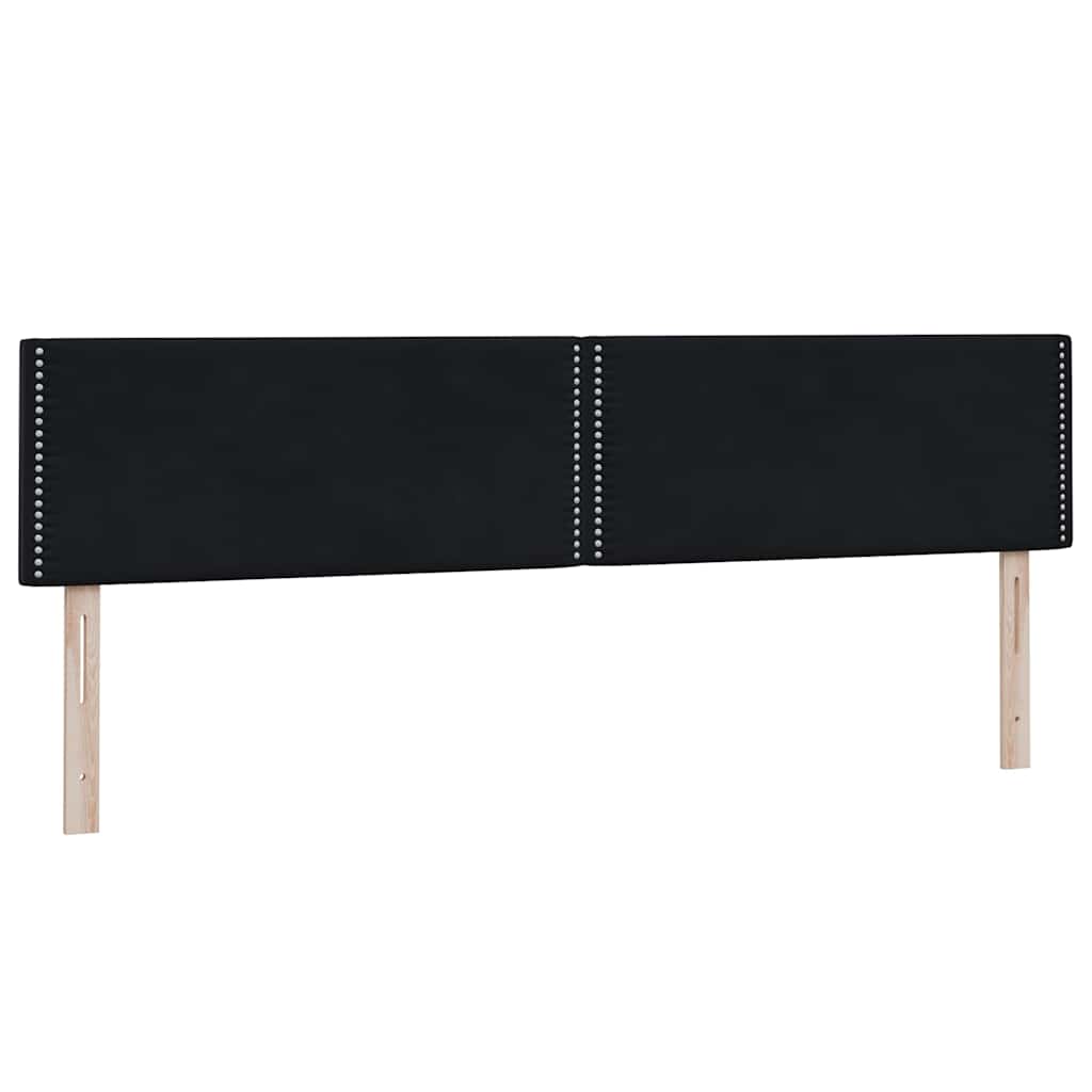 Boxspring met matras fluweel zwart 180x220 cm is nu te koop bij PeponiXL, paradijselijk wonen!