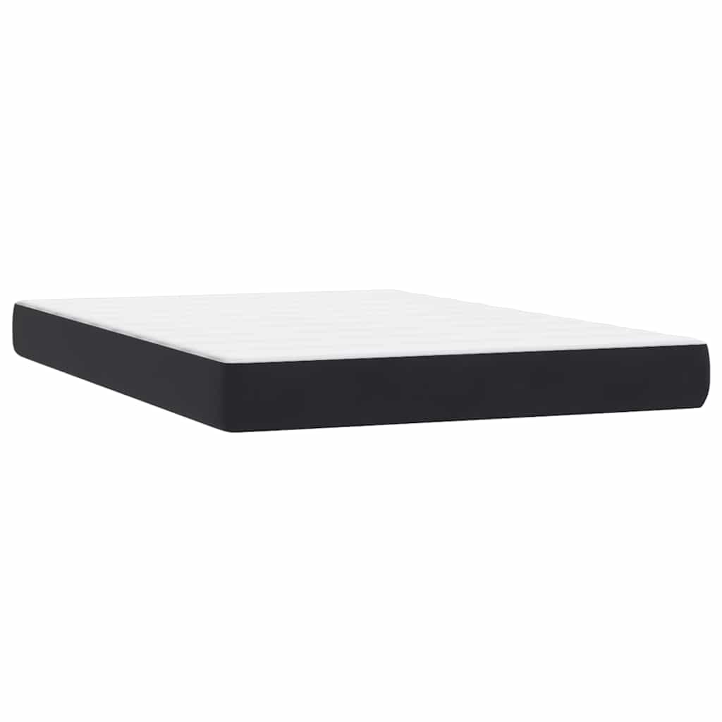 Boxspring met matras fluweel zwart 140x210 cm
