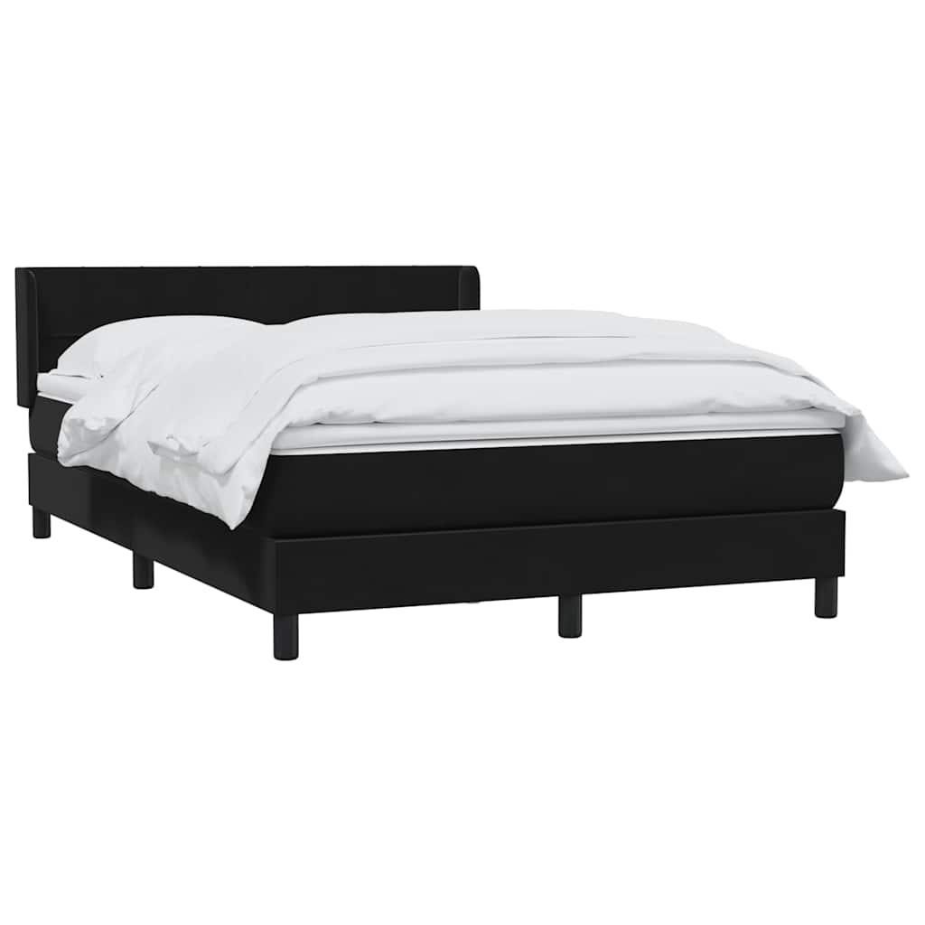 Boxspring met matras fluweel zwart 160x210 cm is nu te koop bij PeponiXL, paradijselijk wonen!