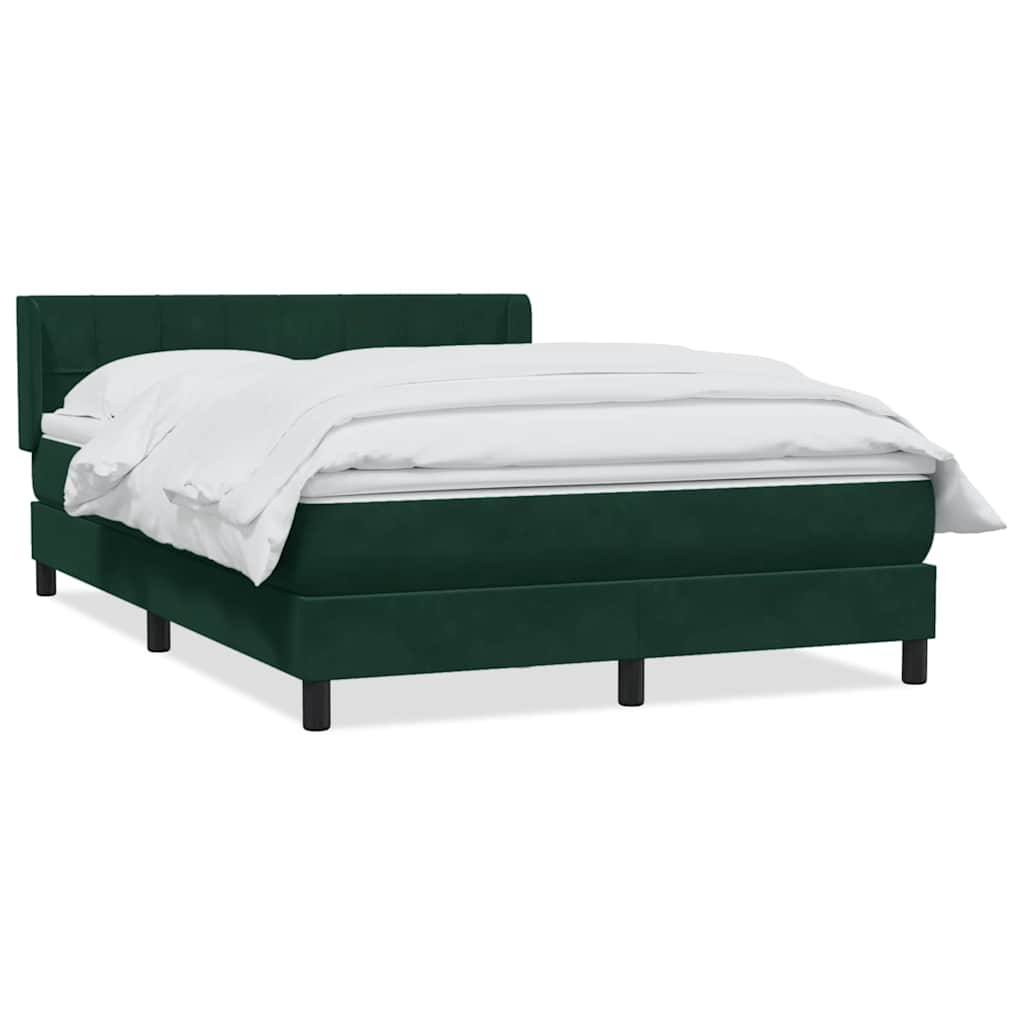Boxspring met matras fluweel donkergroen 160x210 cm is nu te koop bij PeponiXL, paradijselijk wonen!