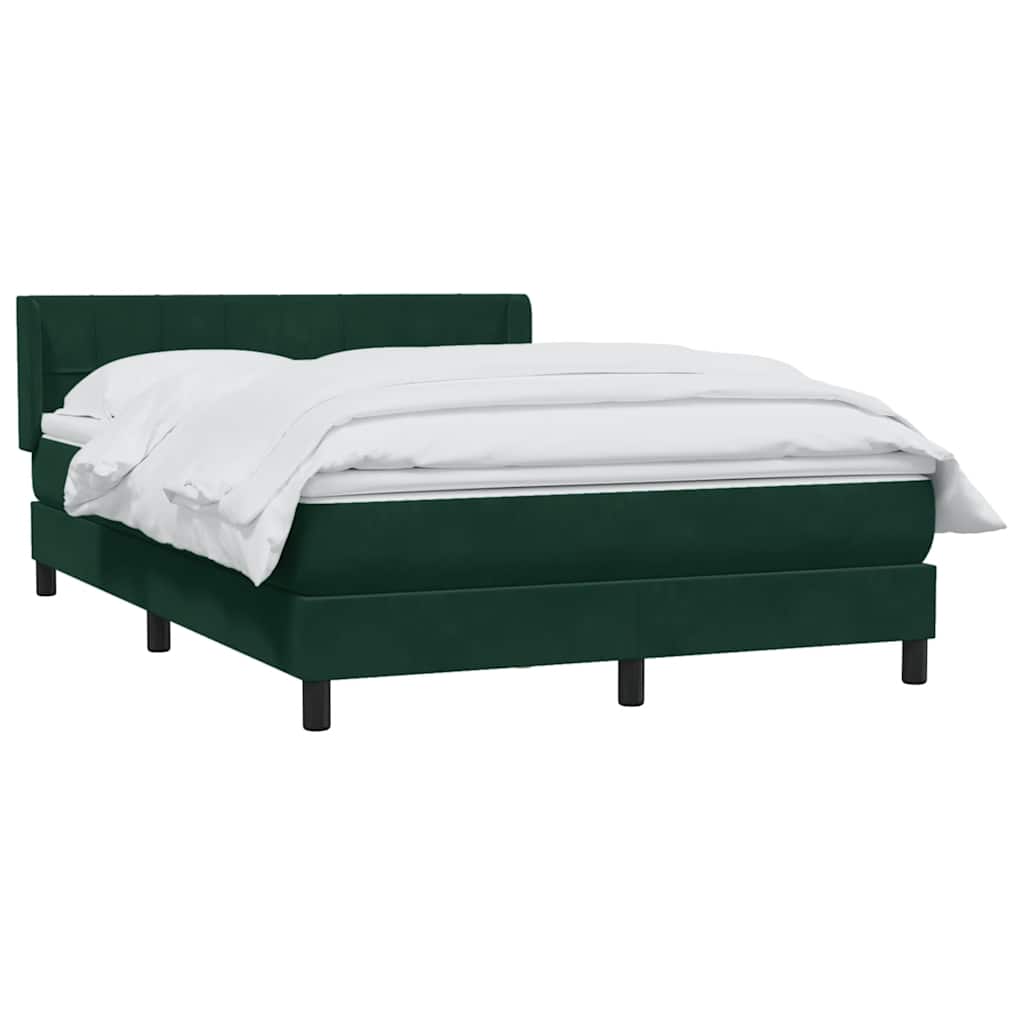 Boxspring met matras fluweel donkergroen 160x210 cm is nu te koop bij PeponiXL, paradijselijk wonen!