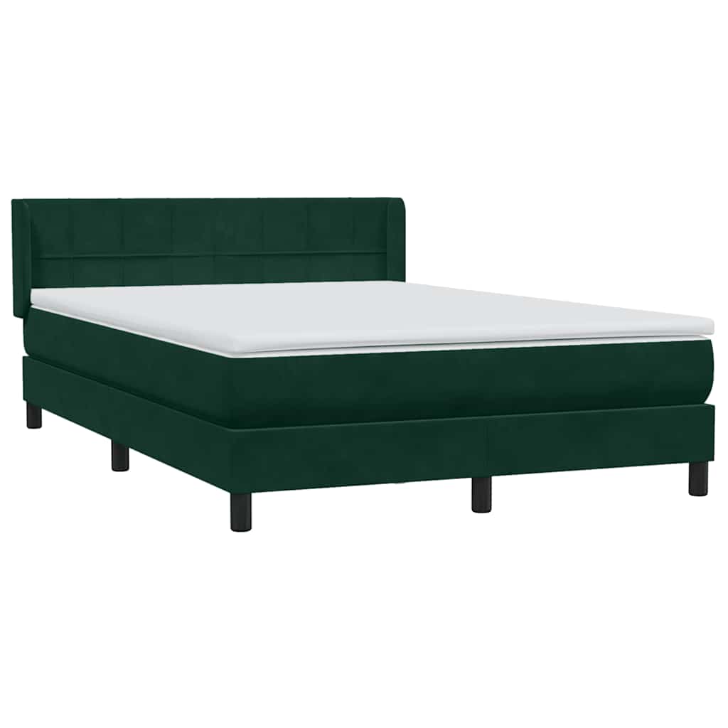 Boxspring met matras fluweel donkergroen 160x210 cm is nu te koop bij PeponiXL, paradijselijk wonen!