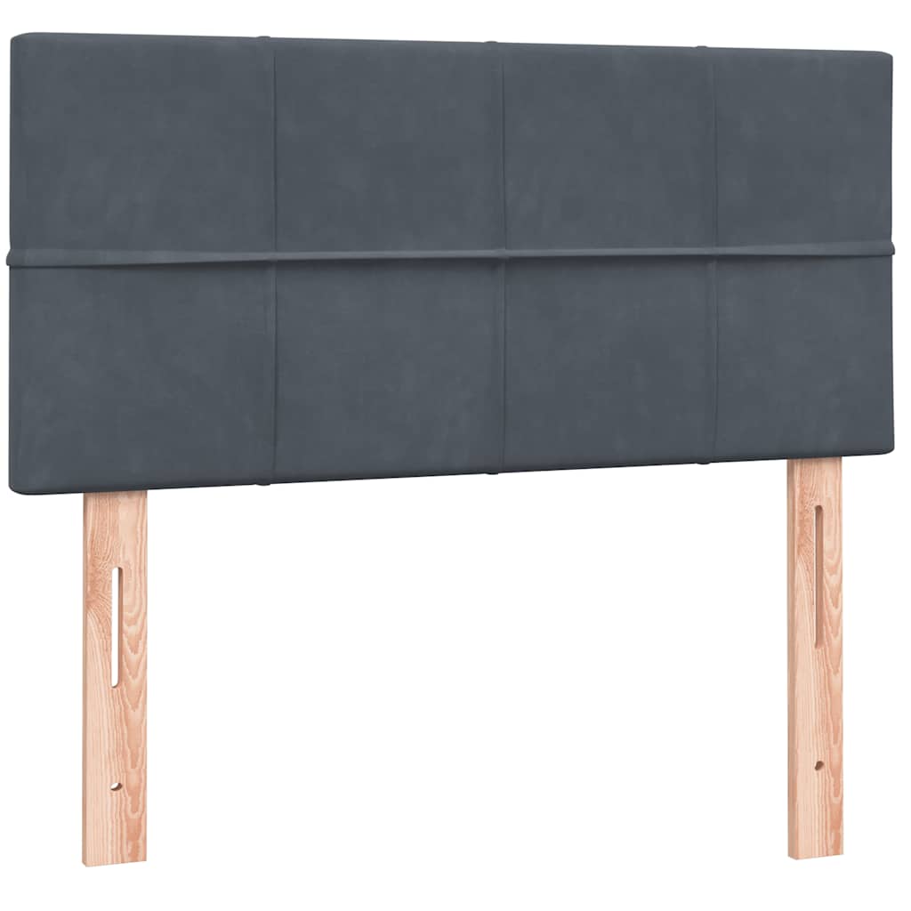 Boxspring met matras fluweel donkergrijs 90x220 cm is nu te koop bij PeponiXL, paradijselijk wonen!