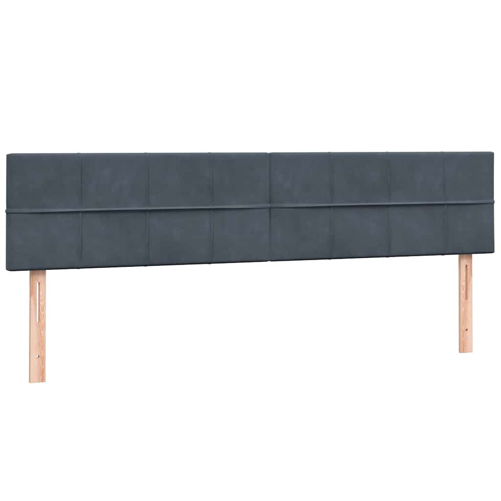 Boxspring met matras fluweel donkergrijs 180x220 cm is nu te koop bij PeponiXL, paradijselijk wonen!