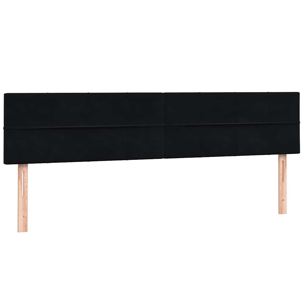 Boxspring met matras fluweel zwart 180x220 cm