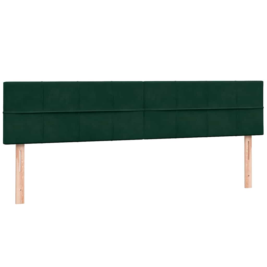 Boxspring met matras fluweel donkergroen 200x220 cm