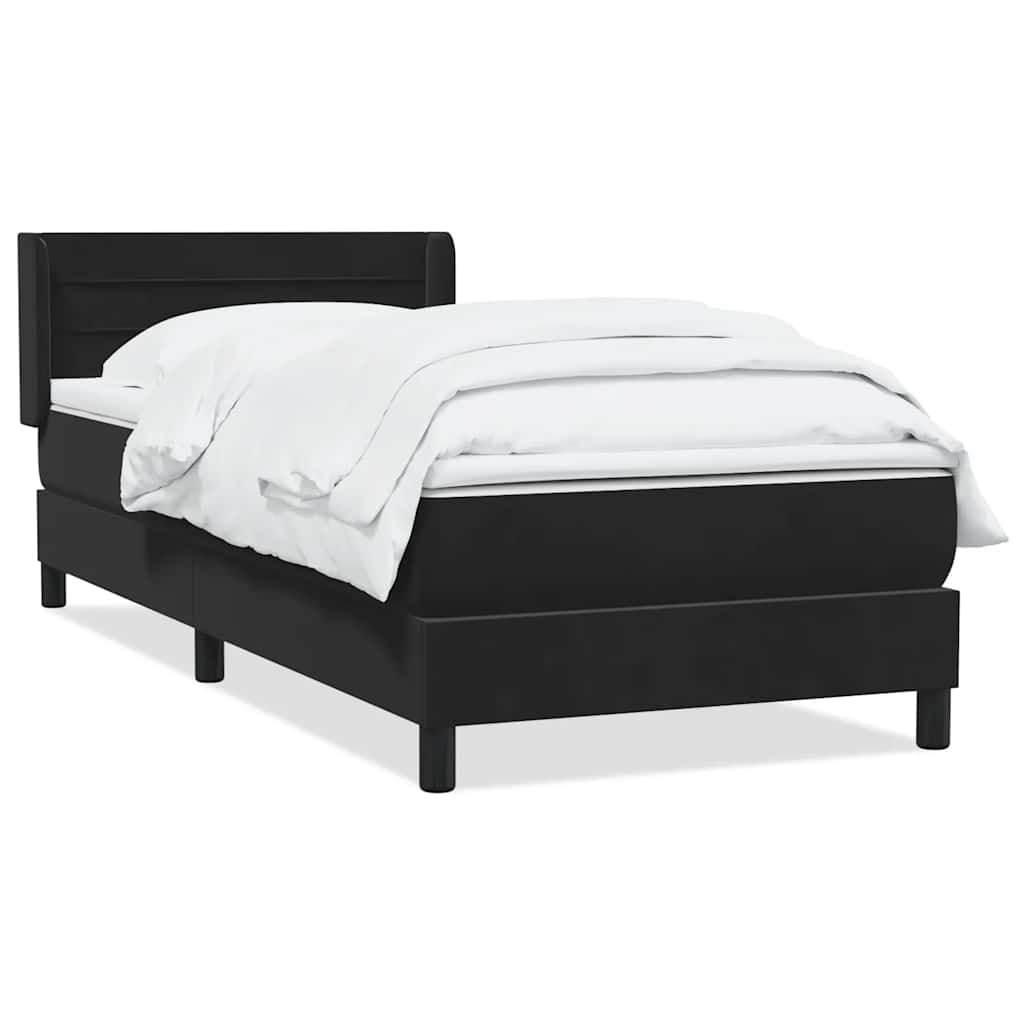 Boxspring met matras fluweel zwart 80x210 cm
