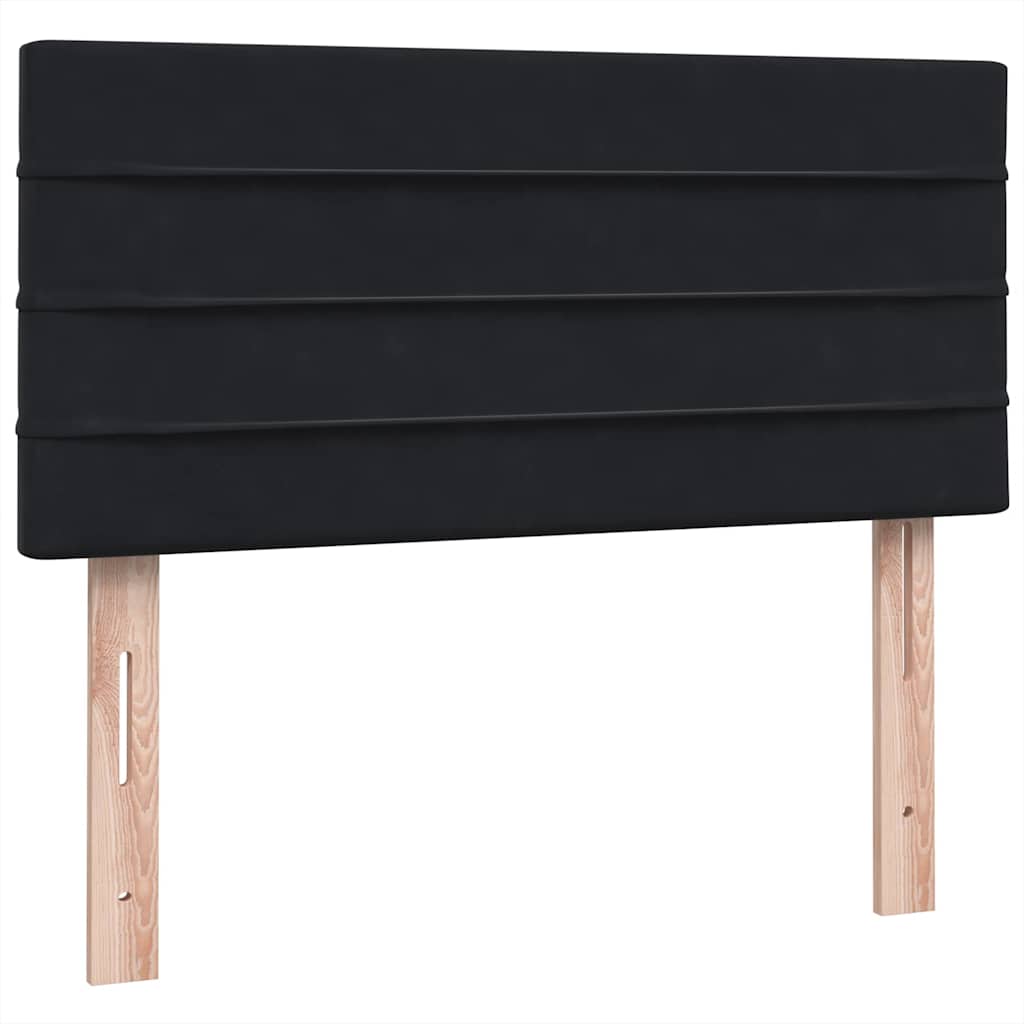 Boxspring met matras fluweel zwart 80x210 cm