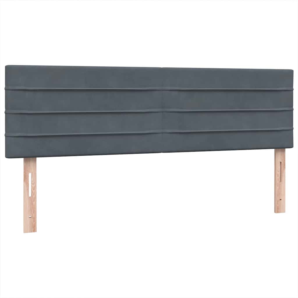 Boxspring met matras fluweel donkergrijs 140x210 cm is nu te koop bij PeponiXL, paradijselijk wonen!