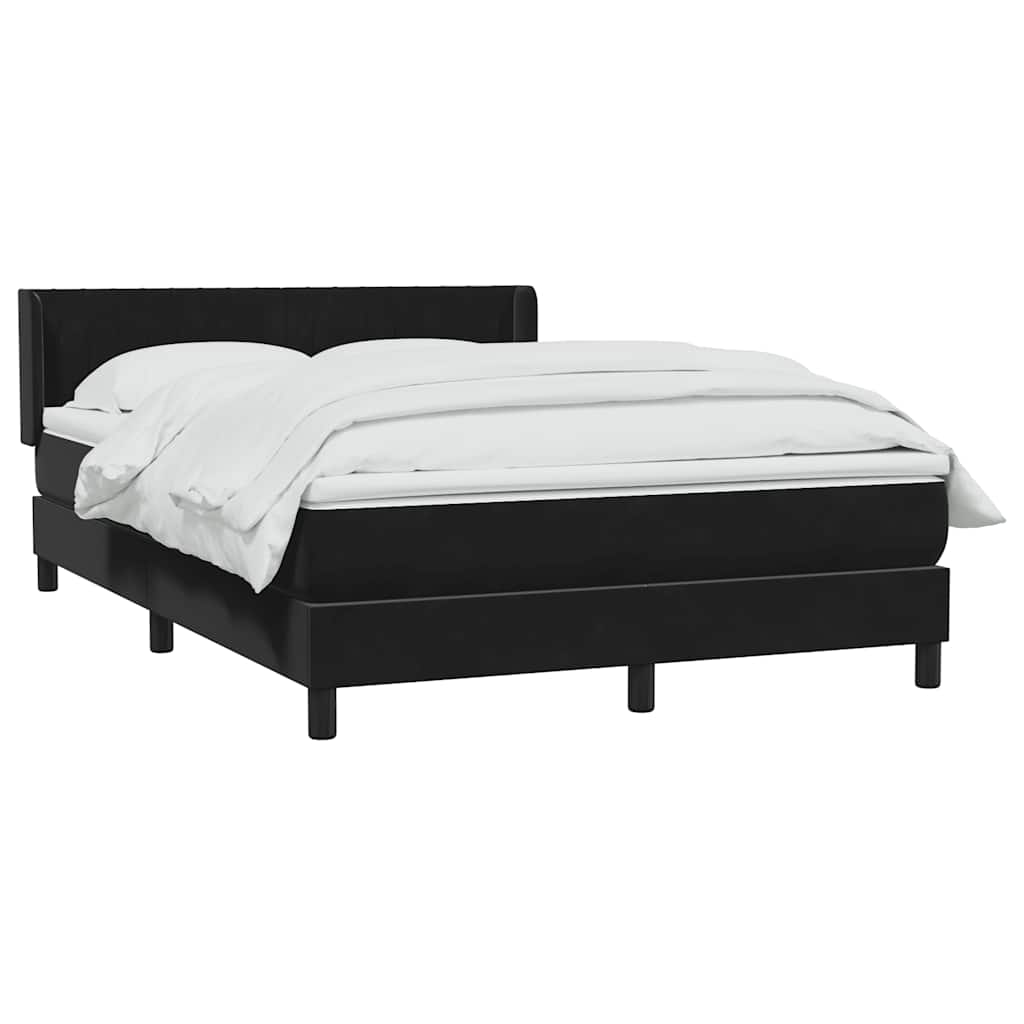 Boxspring met matras fluweel zwart 160x210 cm is nu te koop bij PeponiXL, paradijselijk wonen!