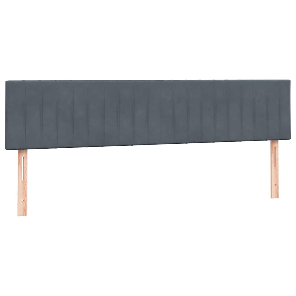 Boxspring met matras fluweel donkergrijs 180x210 cm is nu te koop bij PeponiXL, paradijselijk wonen!