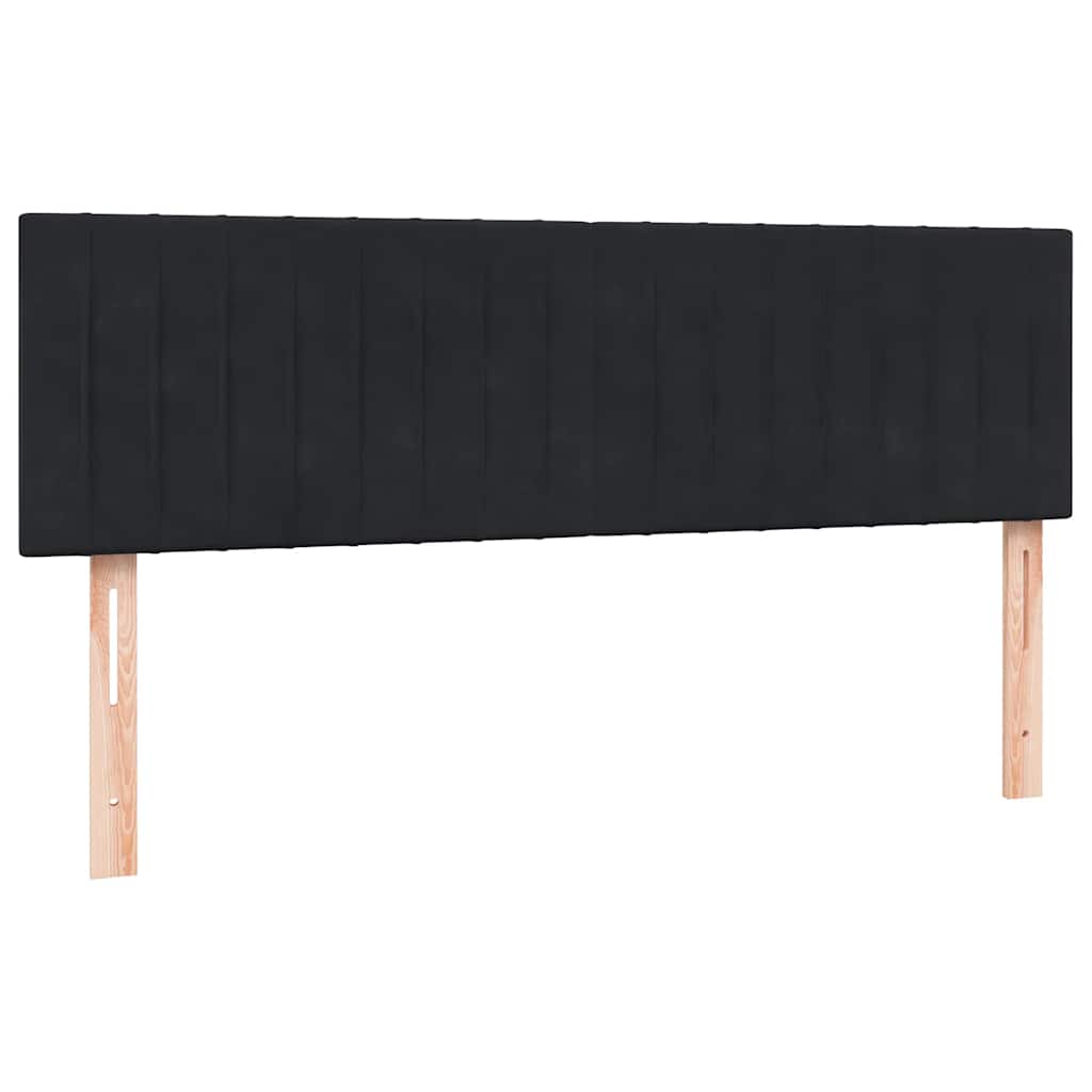 Boxspring met matras fluweel zwart 140x220 cm