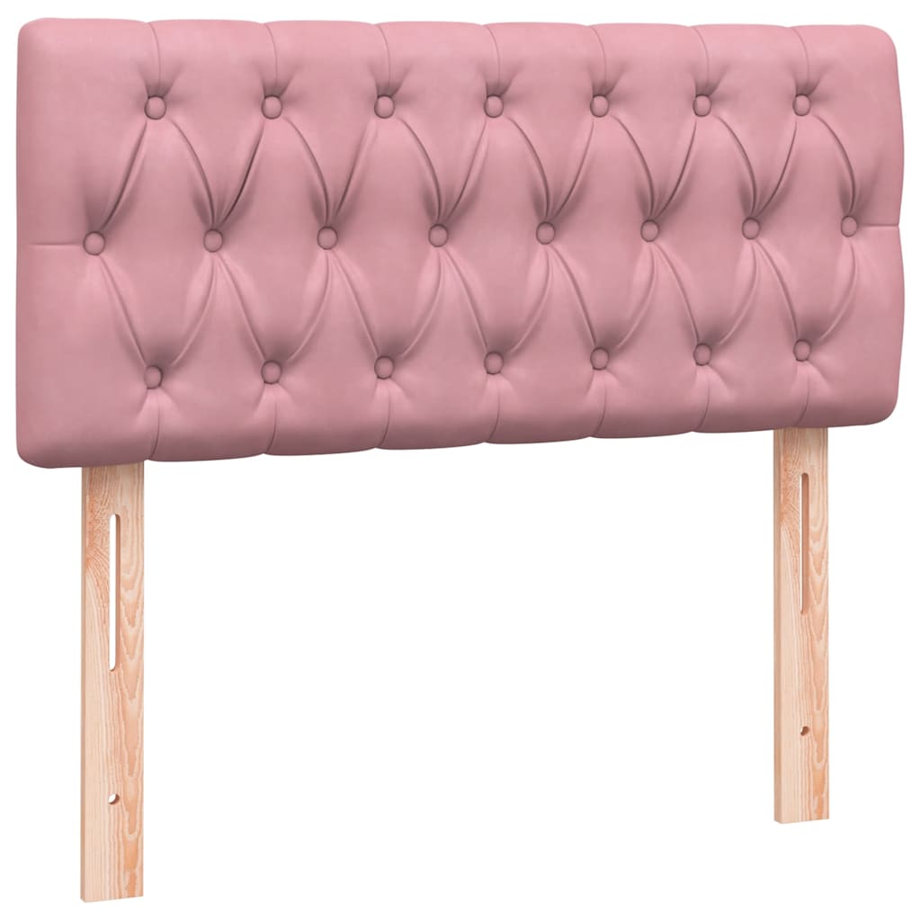 Boxspring met matras fluweel roze 90x210 cm is nu te koop bij PeponiXL, paradijselijk wonen!